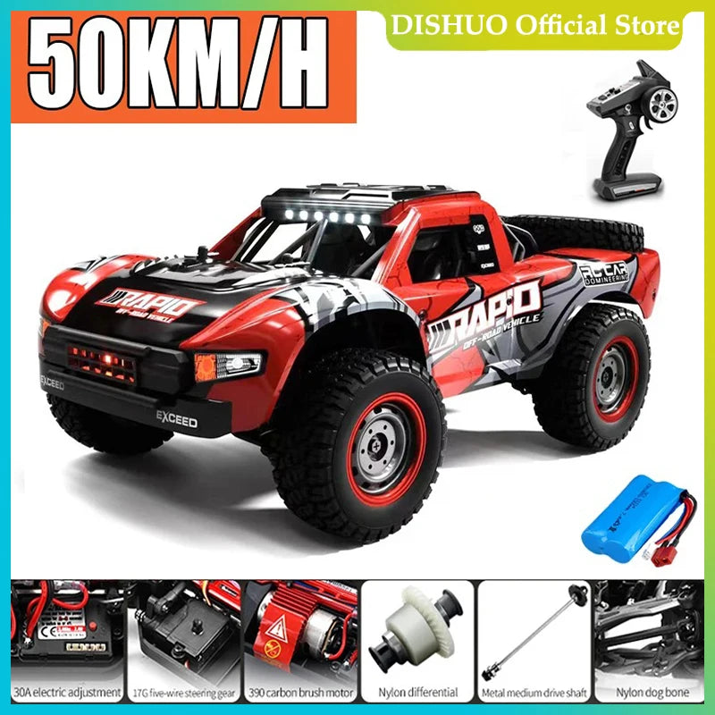 Rc Car Off Road 4x4 50km/h or 70km/h High Speed Brushless Motor Monster Truck 1/16 Desert/Snow Racing Drift Cars Toys for Boys