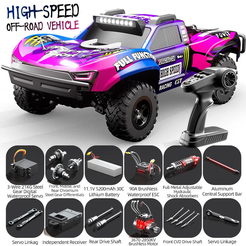C8826 RC Cars 1:10 Scale Large Size 4WD All-Terrain Remote-Control Drift Racing Car Electric Off-Road Vehicle Professional Toys