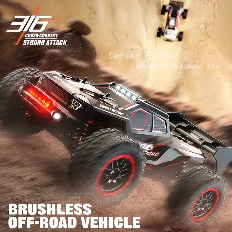 Random Recon ZLL SG316 MAX 1/16 Brushless RC Monster Truck 80KM/H High-Speed 4WD Off-Road Drift Racing Car LED Lights Toys - Random Recon
