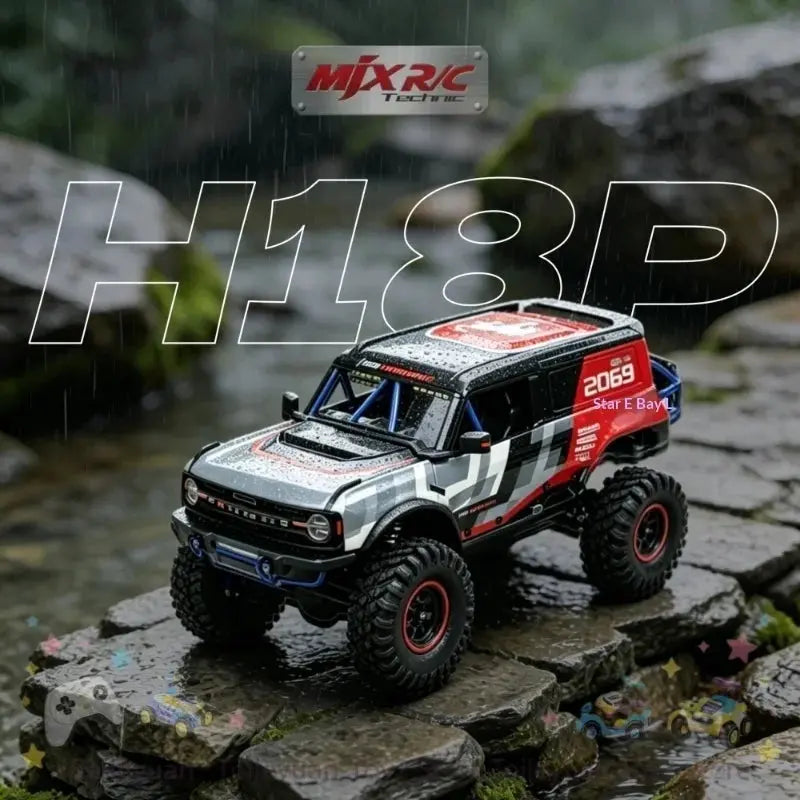 In Stock MJX H18P RC Remote Control Car Bronco 1：18 Scale Brushless 4WD Off Road Climbing Crawler ABS Hard Shell For Adult Hobby Random Recon