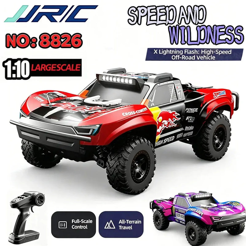 C8826 RC Cars 1:10 Scale Large Size 4WD All-Terrain Remote-Control Drift Racing Car Electric Off-Road Vehicle Professional Toys Random Recon