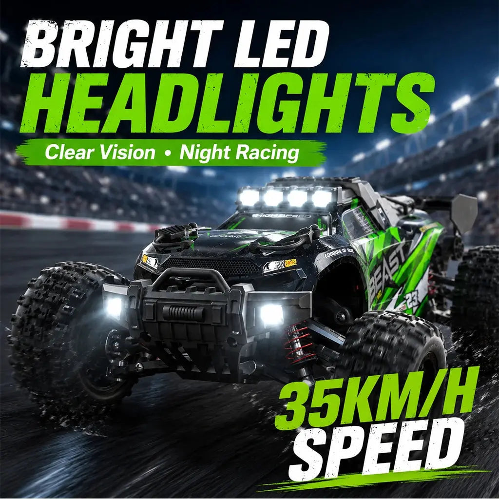 ZNLYRION 1:18 Scale 4-Wheel Drive RC Off-Road Car 35km/h All Terrain Racing Buggy Metal Bottom Plate Independent Suspension RC Toy For Adults Kids Random Recon