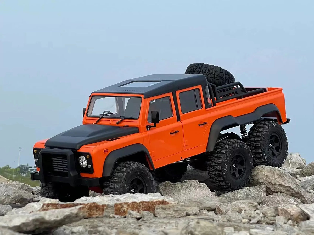 AXX6 1:10 6x6 RC Crawler Truck 6WD Off-Road Rock Climbing Car, 2-Speed Gearbox, Differential Lock, Portal Axles Simulation Model