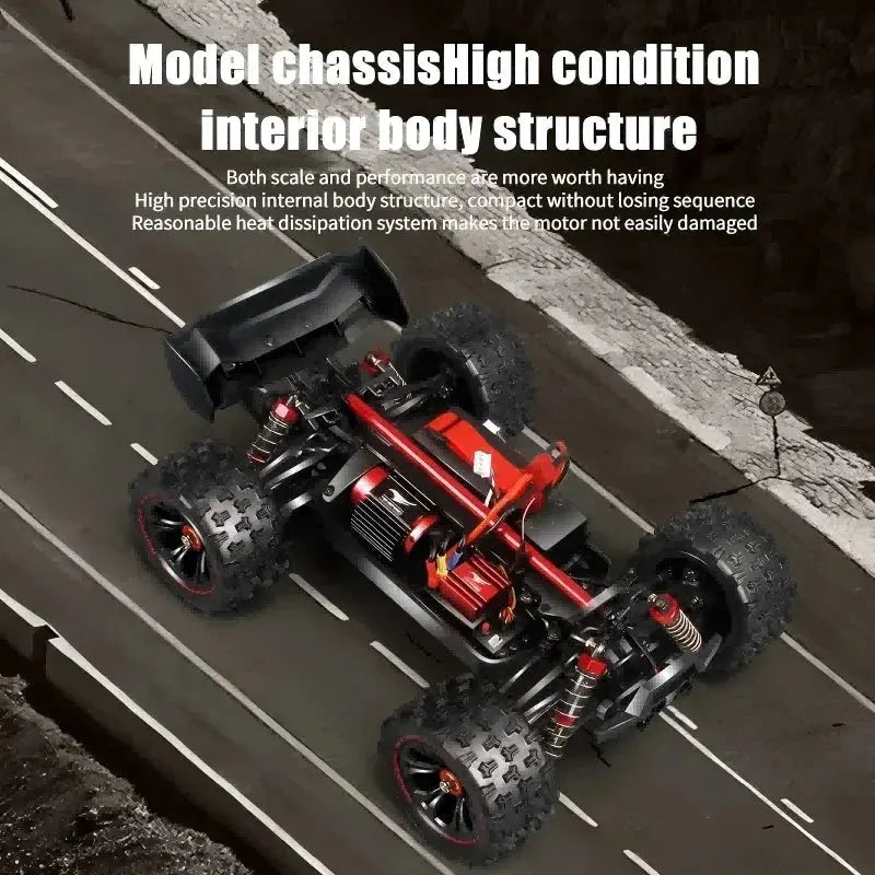 1:14 85KM/H or 50KM/H 4WD RC Car with LED Remote Control Cars High Speed Drift Monster 4x4 Truck for Kids Vs Wltoys 144001 Toys - Random Recon
