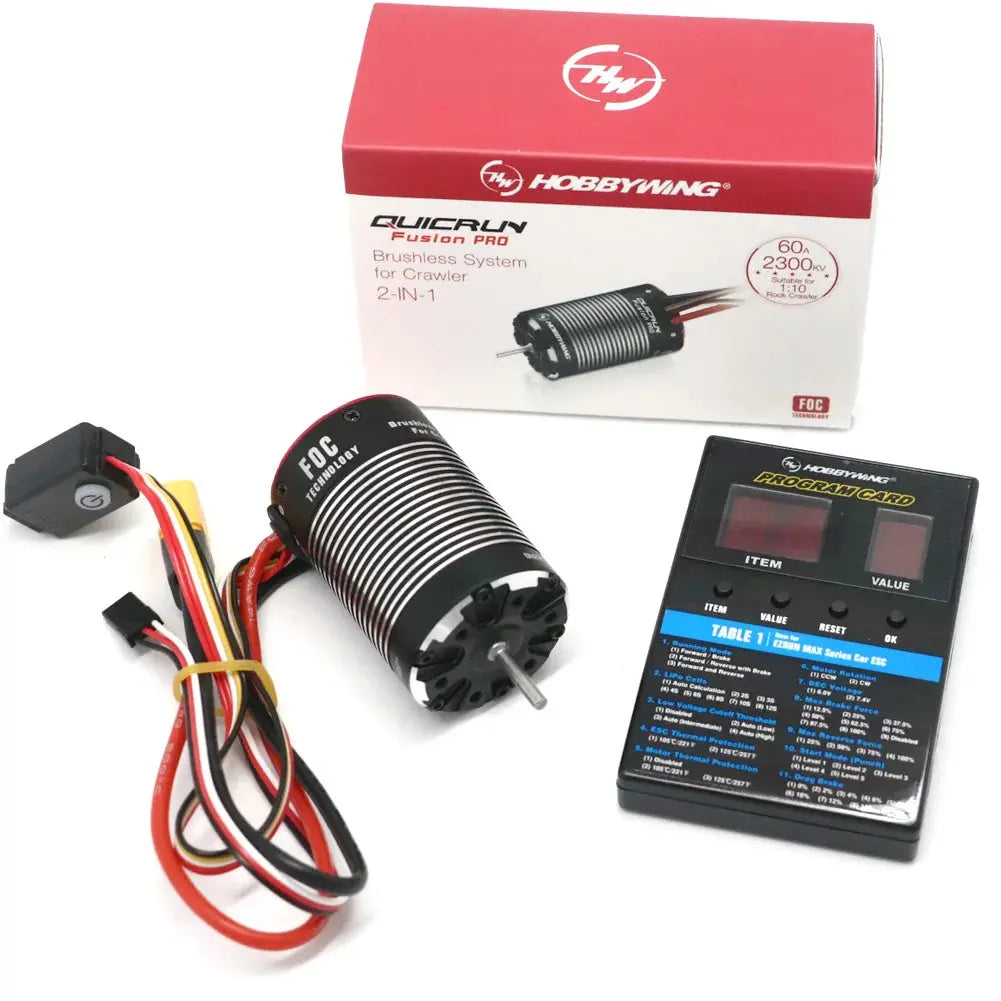 Hobbywing QuicRun Fusion Pro 540 2300KV Motor with Built-In 60A ESC Random Recon