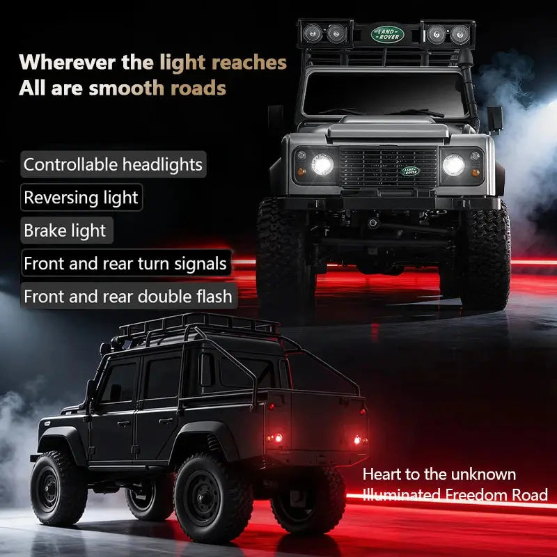 MN MODEL MN111 1/18 RC Car Model Pickup Remote Control Truck Toys With LED 4WD Climbing Off-Road Gifts All Terrain Crawler Random Recon