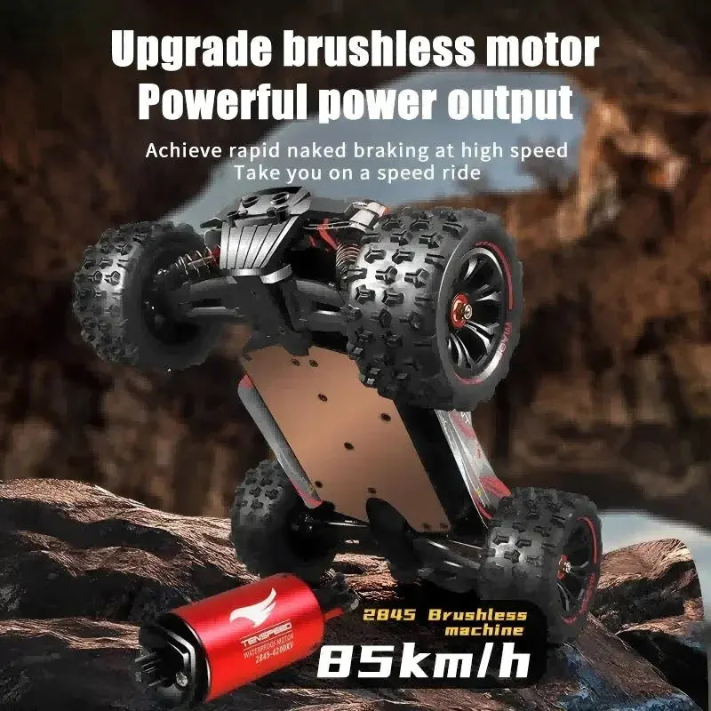 1:14 85KM/H or 50KM/H 4WD RC Car with LED Remote Control Cars High Speed Drift Monster 4x4 Truck for Kids Vs Wltoys 144001 Toys - Random Recon