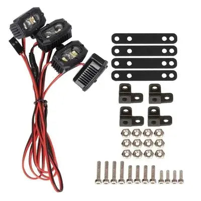 RC Bright LED Lights Headlight Spotlight for 1/10 RC Car Crawler Axial Traxxas TRX4 TRX6 SCX10 90046 AXI03007 Wraith Gen8 VS4-10 Random Recon