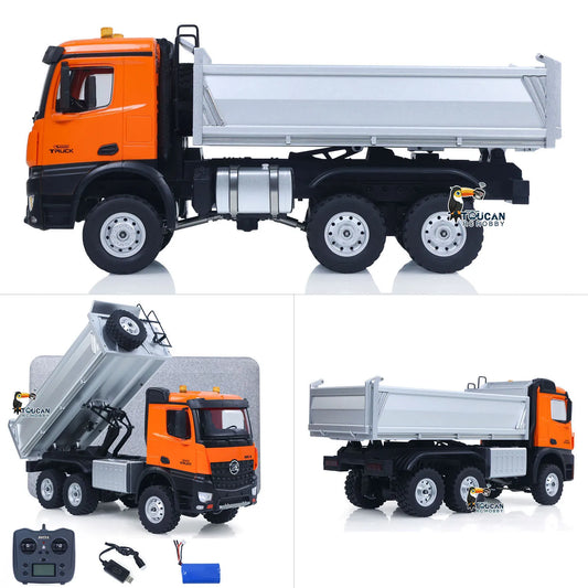 HUINA 1598 RC Dumper Truck 1/14 Scale RTR 2.4GHz Electric Remote Control Car Battery Light Outdoor Toy Model Birthday Gifts