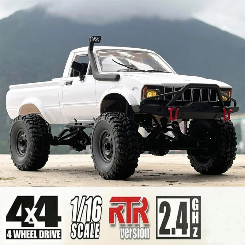 WPL C24-1 1:16 2.4G 4WD Full Proportional RC Truck Off Road Rock Crawler Remote Control Climbing Vehicle Model Toy Gift For Boys