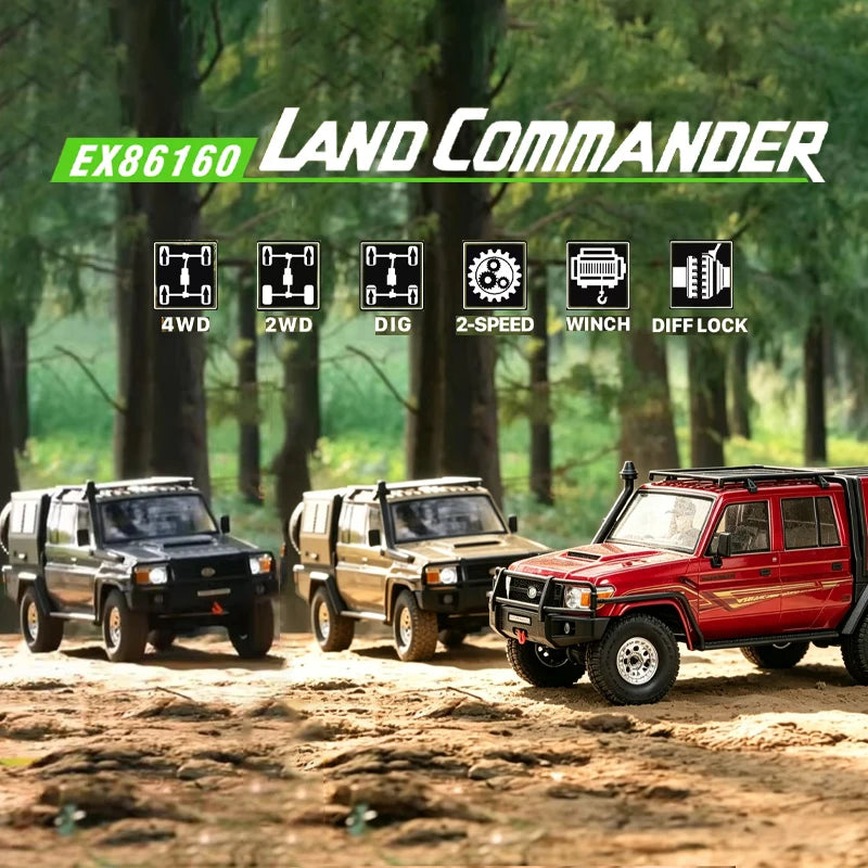 RuiTai RGT EX86160 1:10 Scale LC79 Commander Remote-Controlled Electric Climbing Simulation Off-Road RC Model Car (No Battery)