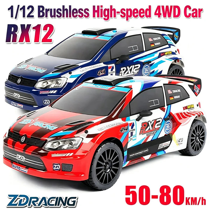 ZD RX12 1:12 RC Remote Control Rally Car 6-Channel 70KM/H Electric High-Speed Brushless 4WD Racing Car Remote Control Car RTR