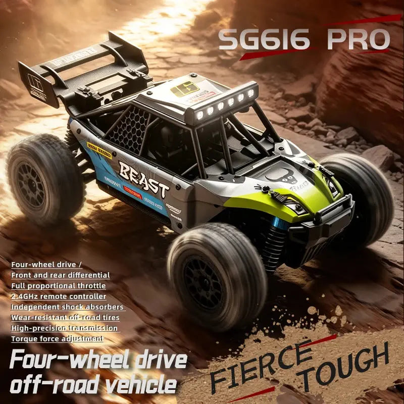 New SG616 MAX 1/24 RC Car 30 40KM/H 4WD Offroad Racing Car 2.4G Radio Control All Terrain Truck With LED Lights Hobby Model Toys Random Recon