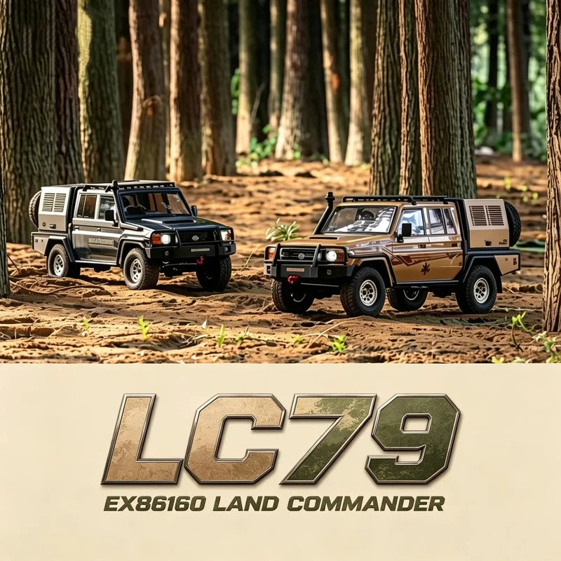 Hot RGT EX86160 LC79 1/10 Commander Remote Control Simulation Off-Road RC Electric With Light Two-Speed Climbing Model Car Gifts