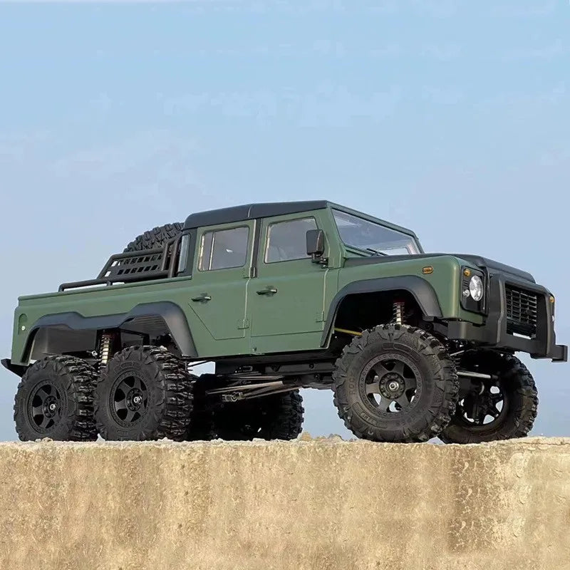 AXX6 1:10 6x6 RC Crawler Truck 6WD Off-Road Rock Climbing Car, 2-Speed Gearbox, Differential Lock, Portal Axles Simulation Model