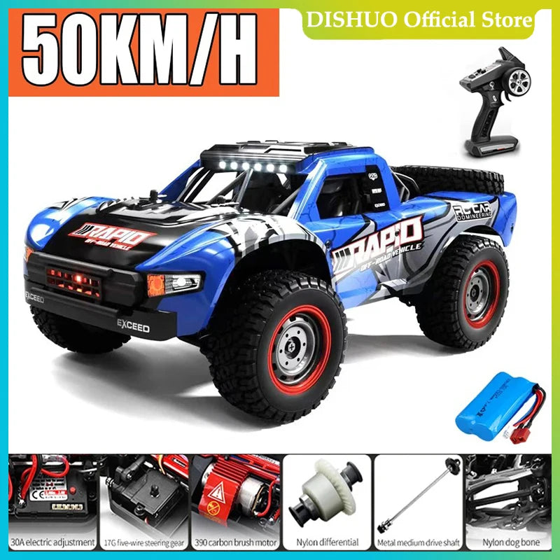 Rc Car Off Road 4x4 50km/h or 70km/h High Speed Brushless Motor Monster Truck 1/16 Desert/Snow Racing Drift Cars Toys for Boys