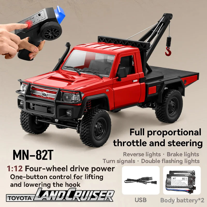1:12 MN82T Rc Car Skymaker Retro Full-scale Simulation LC79 RTR 2.4g 4WD 280 Motor Remote Control RC Truck Model Car Toy