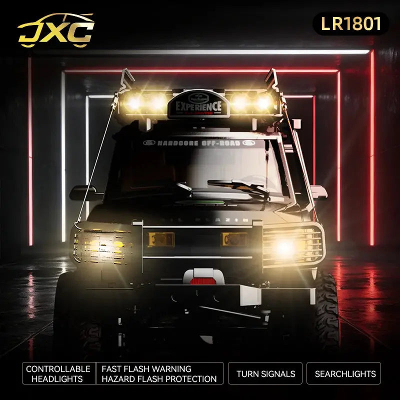 JXC LR1801 1/18  RC Car 4WD 2.4G Remote Control Car Full Proportion Dual Speed Simulation LED Climbing Off-road RC Toy As Gift Random Recon - Random Recon